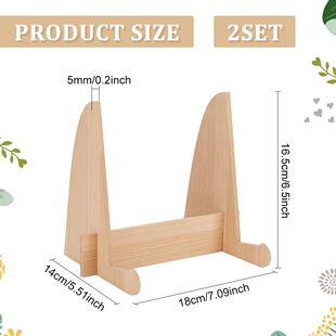 Wooden Recipe Shelf Tablet Display Stand Table Book Painting Display Stand Kitchen Chopping Block Stand