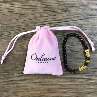 Factory custom jewelry flannel bag beam pink flannel jewelry bag color silk flannel bag can be customized LOGO