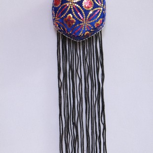Performance Ethnic Hat Small Flower Hat Xinjiang Stage Adult Braid Hat Men and Women Hexagonal Belt Uyghur Dance Hexagonal Hat