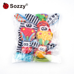 Sozzy newborn 0-3 years old baby gift rattle watch band puzzle wrist band baby socks toys wholesale