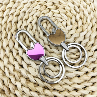 Apple Sequin Keychain Metal Keychain Stainless Steel Keychain Personality Opening Advertising Practical Car Gift