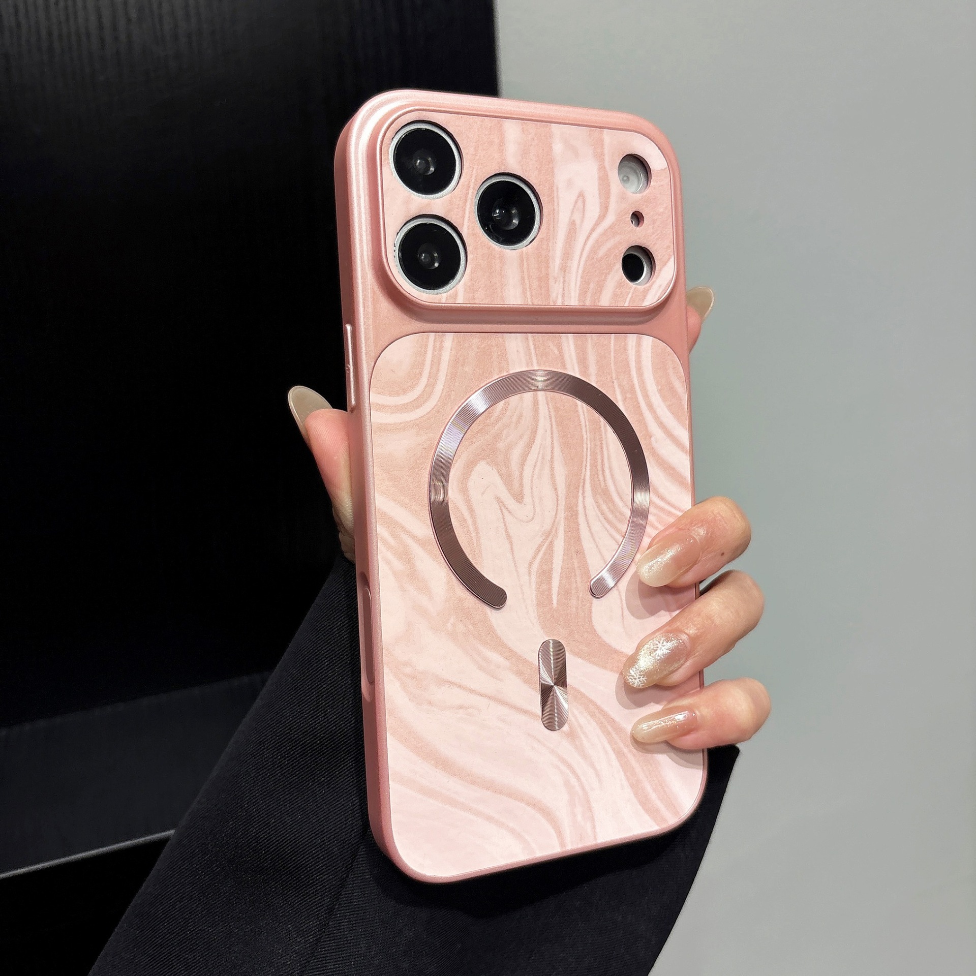 Compatible with Apple iPhone 17 Pro Max phone case, instantly transforms it into a trendy iPhone 17, iPhone 16 Pro Max Snow Mountain Velvet 15 Magnetic 14 Unisex 13