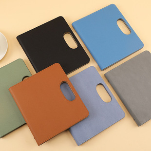 PU leather portable loose-leaf notebook business office notebook creative companion gift high-end A5 meeting record logo