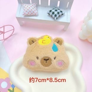 New Cute Capybara Brooch Capibara Plush Pendant Bag Keychain Pendant Doll Cartoon Doll
