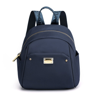 2022 New Women's Backpack Oxford Cloth Travel Large Capacity Solid Color Student Bag Simple Nylon Backpack