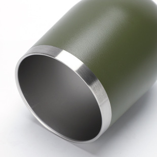 Amazon cross-border 12oz American stainless steel belly eggshell cup inside and outside 304 double vacuum egg thermos cup