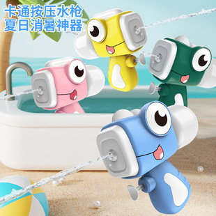 Summer Hot Sale New Cartoon Q Cute Dinosaur Water Gun Thickened Material 360 ° Waterproof Outdoor Beach Water Gun