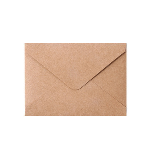 Spot 140g Dark Kraft Paper Envelope Pure Color Blank Small Envelope Printing with LOGO Cross-border Amazon