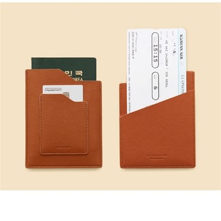 New in stock PU Leather Passbook Bag Outdoor Travel ID Card Bag Storage Bag Card Case
