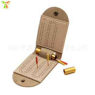 Outdoor travel picnic chess scorer spot Cribbage Board kribich table game points book