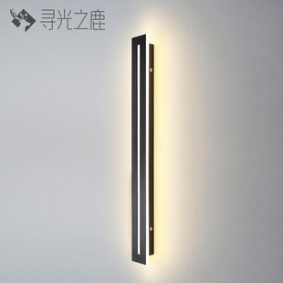 Nordic one-word long wall lamp creative simple living room background wall bedside corridor art design personality line lamp