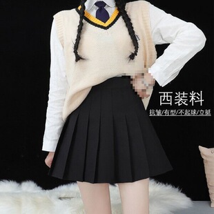 Short Skirt Pleated Skirt Spring and Summer High Waist 2024 New Black Skirt Summer Large Size A-Line Slim Plaid Skirt for Women