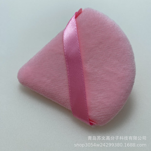 Triangle Crystal flocking powder puff short velvet powder powder powder powder puff Crystal velvet makeup super soft makeup air cushion