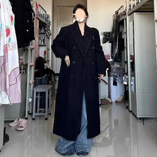 Maillard Thickened Mid-length Over-the-knee Woolen Coat Women's Autumn and Winter Tall Slimming New Elegant Woolen Coat