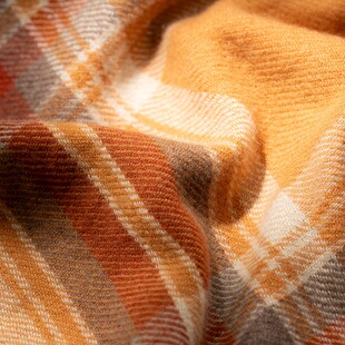 2024 autumn and winter new scarf thick retro 100 cashmere triangle plaid scarf shawl