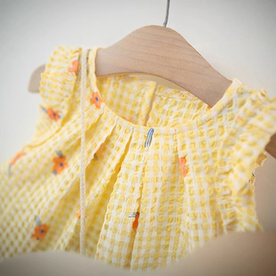 Foreign trade children's clothing 2025 new girls summer dress sleeveless vest skirt children baby western style princess skirt