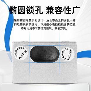 ♡Electric mortise lock frameless glass door clip aluminum alloy stainless steel U-shaped bracket lock clip lower clip 70 door clip 80 door
