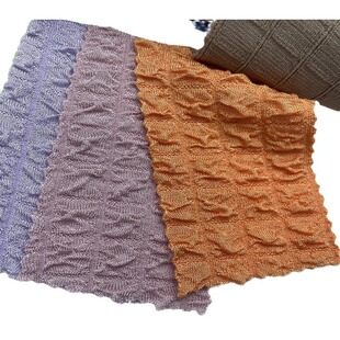 Jacquard small plaid knitted bubble cloth 230g double plaid jacquard jacquard beauty personality jacquard beauty wrinkle