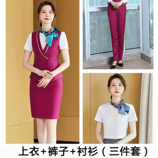 China Southern Airlines stewardess uniform professional suit female hotel front desk reception temperament work clothes flight attendant interview clothing summer