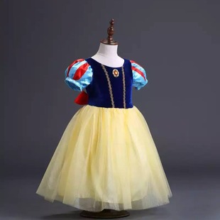 New 2025 Children's Korean-style Snow White Veil Dress Halloween Children's Costume Girl's dress