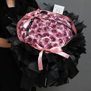 Tanabata Gift High-grade Sense Soap Flower bouquet Birthday Gift Girl's Immortal Rose Flower Plum Sauce bouquet