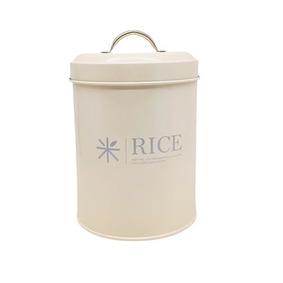 Tinplate iron can Nordic ins style rice bucket with small spoon food sealed storage tank