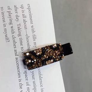 Korean Style Color Rhinestone Bangs Side Clip High Feeling Temperament Fashion Light Luxury Hairpin Headwear New High Feeling