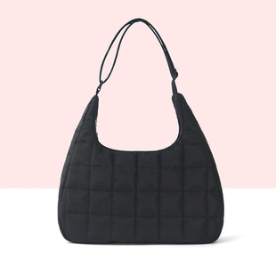 Amazon Cross-border Fashion Tote Bag Advanced Sense Large Capacity Cotton Bag Autumn and Winter Simple Down Bag Shoulder Bag