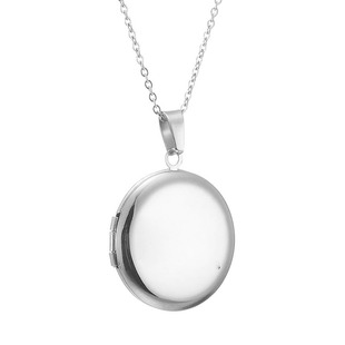 Cross-border foreign trade jewelry simple all-match open round photo box pendant twisted chain Silver Women's necklace wholesale