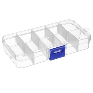 small size 10-cell detachable transparent plastic box parts components hardware tools jewelry adjustable classification storage box