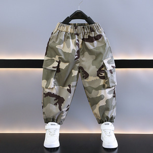 Boys' Spring and Autumn Baby Clothes Handsome Trendy suit 2025 New Style Children's Spring Camouflage Two-Piece Casual Set