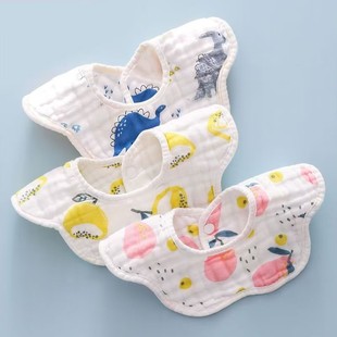 Baby saliva towel cotton class a bib baby bib waterproof anti-spitting newborn gauze bib wholesale