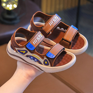 Wholesale Trendy Cool Boys and Girls Sandals Home Beach Sandals and Slippers Fashion Breathable Plastic Sole Beach Shoes