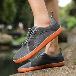 Outdoor Barefoot Wide-toe Shoes Loose Sports Men's Shoes Casual Big Foot Shoes Hiking Wide Last Shoes plus size Couple's Wide Shoe