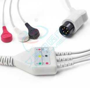 Compatible with 6P integrated 3-lead buckle ECG lead line