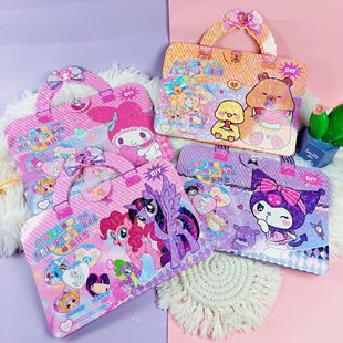Cartoon Children's Sticker Book Portable Beauty Makeup Quiet Book Children's Color Painting DIY Educational Change Sticker Book