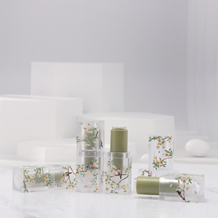 Spot FrosteD Square Tube 3D Stereo Azalea Flower anD BirD Lipstick Tube Lipstick Empty Tube DIY HanDmaDe Manufacturer Wholesale