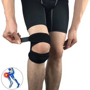 Amazon Sports Patella Belt Бег Баскетбольная защита Пояс для защиты колен Дышащий амортизирующий двойной защитный пояс под давлением