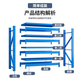 Wholesale Storage Shelves Heavy-Duty Shelves Warehouse Adjustable Multi-Layer Storage Racks Express Shelves Warehouse Storage Shelves