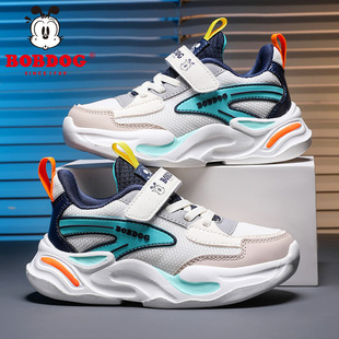 Babu Bean sneaker 2024 Middle Shoes Girls Mesh Girls Running Shoes Boys Hollow Summer Big Children's Shoes Breathable