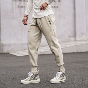 Autumn 2023 New Men's Outdoor Sports Running Daily Casual Fitness Training Composite Fabric Trousers
