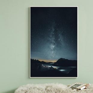 Cosmic Star Mural Meteor Milky Way Night View Living Room Decorative Painting Nordic Style Bedroom Entrance Hanging Painting Free Shipping