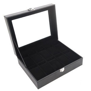 Cross-border watch box in stock wholesale pu leather 2-bit 3-bit 6-bit 10-bit 12-bit 20-bit 24-bit watch storage box