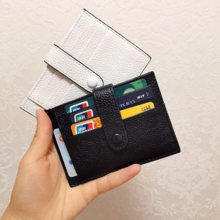 Genuine Leather High-end Portable Thin Small Card Bag Women's Small Ultra-thin One-piece Multi-card Card Holder Men's Card Holder