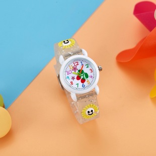 Children's Watch Primary School Girl Waterproof Quartz Digital Pointer Transparent Maruko Ordinary Fruit Watch