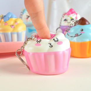 Cross-border hot-selling Squishy slow rebound simulation dessert hot dog model pinch music decompression toy Pu small pendant