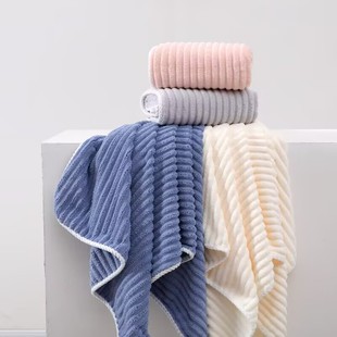 Extra-large Thickened Towel Soft Absorbent Coral Fleece Household Adult Hair-free Face Wash Face Towel