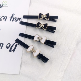Four-leaf Clover Hairpin Women's Side Bangs Broken Hairpin Exquisite Bow Duckbill Clip Headwear Internet Celebrity New Style One-character Clip