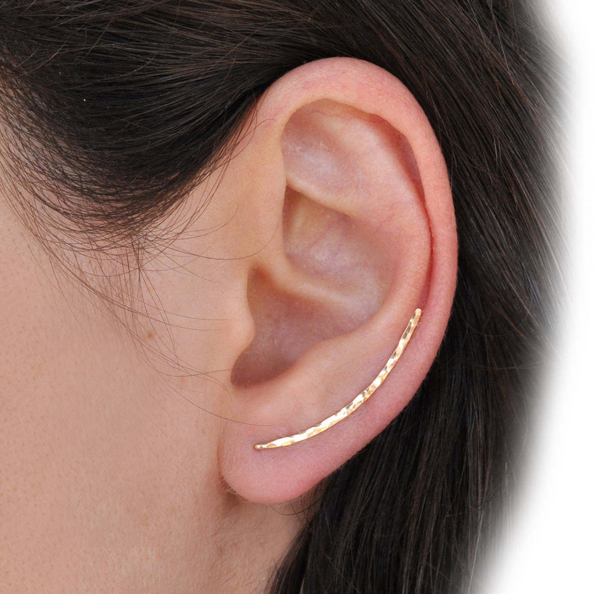 14K Gold-Plated 925 Silver U-Shaped Drop Earrings, Elegant Pure Silver Ear Clips for Women, Trendy New European and American Style Earrings
