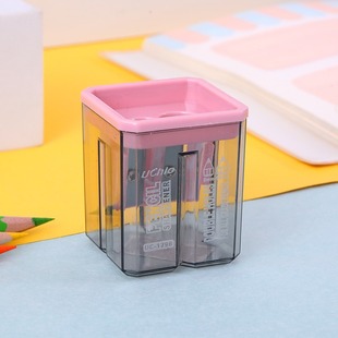 Pencil Sharpener Customized Cute Cartoon Student Stationery Supplies Creative Double Hole Portable Pencil Sharpener Kidsren's Pencil Sharpener
